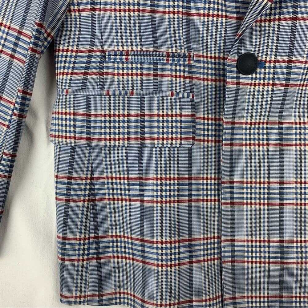 Rag & Bone women's size 14 Elsie gray check blazer new xl plaid suit blue busi - Picture 6 of 13
